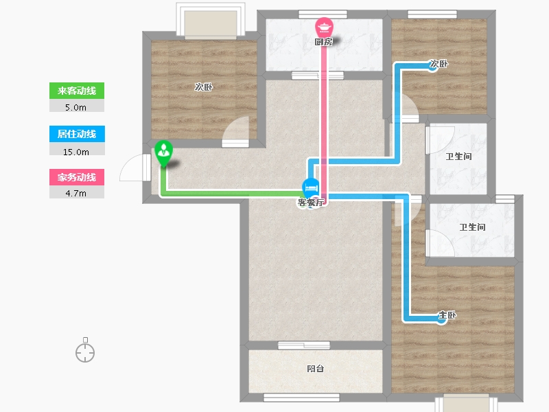 陕西省-宝鸡市-育才壹號公园-84.21-户型库-动静线