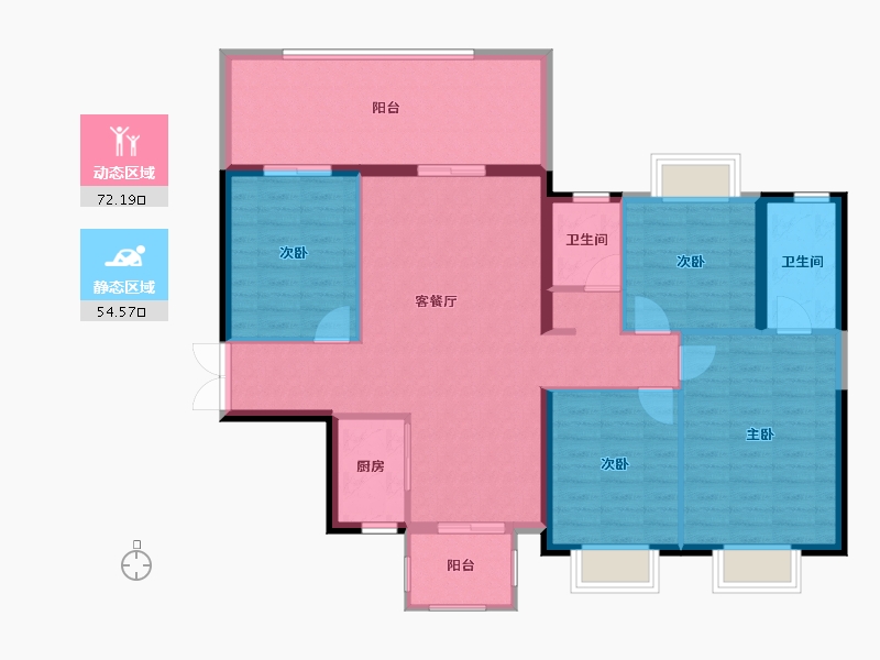 广西壮族自治区-南宁市-凯旋一号上水湾-115.32-户型库-动静分区