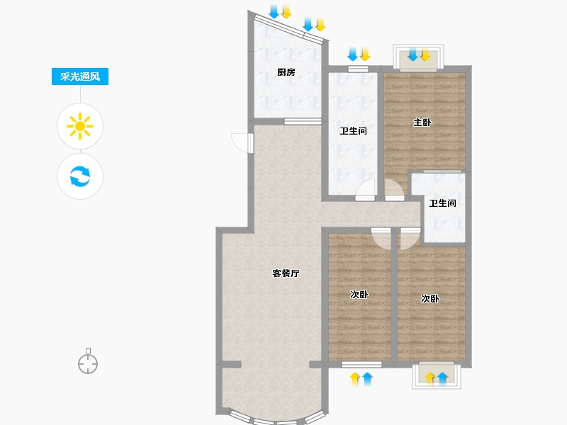 四川省-成都市-风华苑-108.84-户型库-采光通风