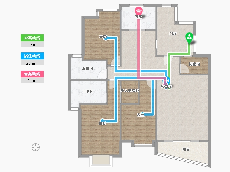 四川省-成都市-天府长城(高新)-127.59-户型库-动静线