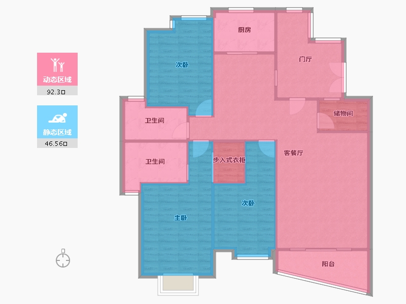 四川省-成都市-天府长城(高新)-127.59-户型库-动静分区