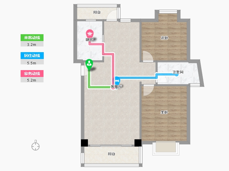 福建省-厦门市-绿苑小区-79.81-户型库-动静线