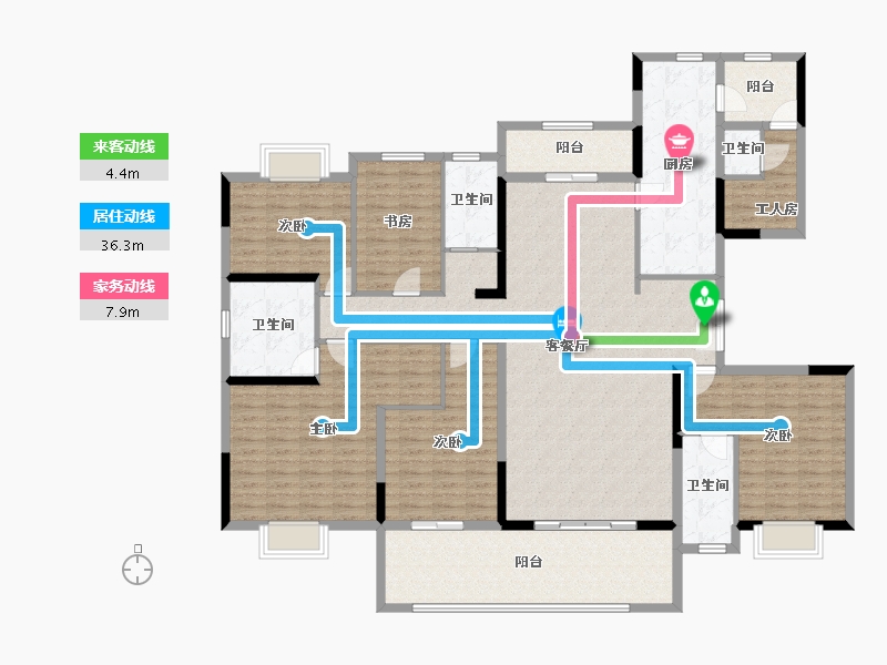 江苏省-镇江市-碧桂园樾俯-192.04-户型库-动静线