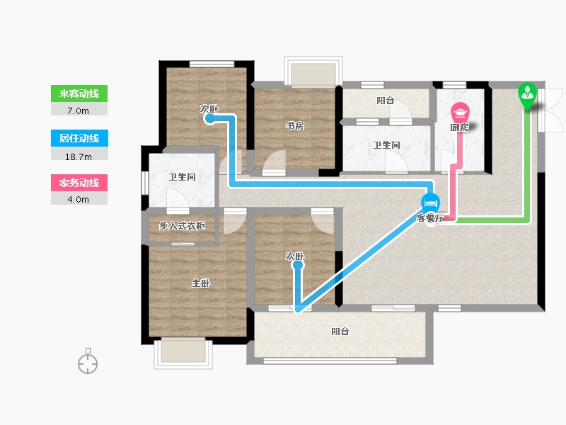 四川省-成都市-天府上城-104.72-户型库-动静线