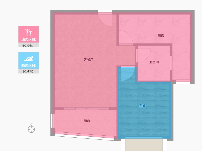 北京-北京市-黄村中里-46.46-户型库-动静分区