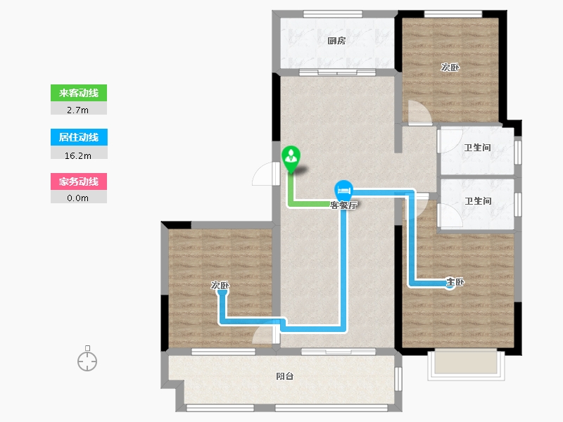 陕西省-咸阳市-长昭-105.44-户型库-动静线