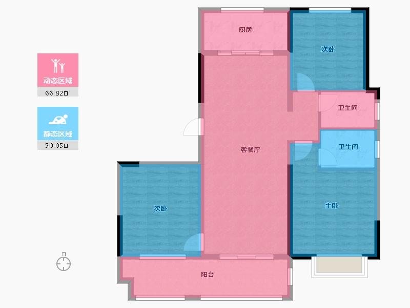 陕西省-咸阳市-长昭-105.44-户型库-动静分区