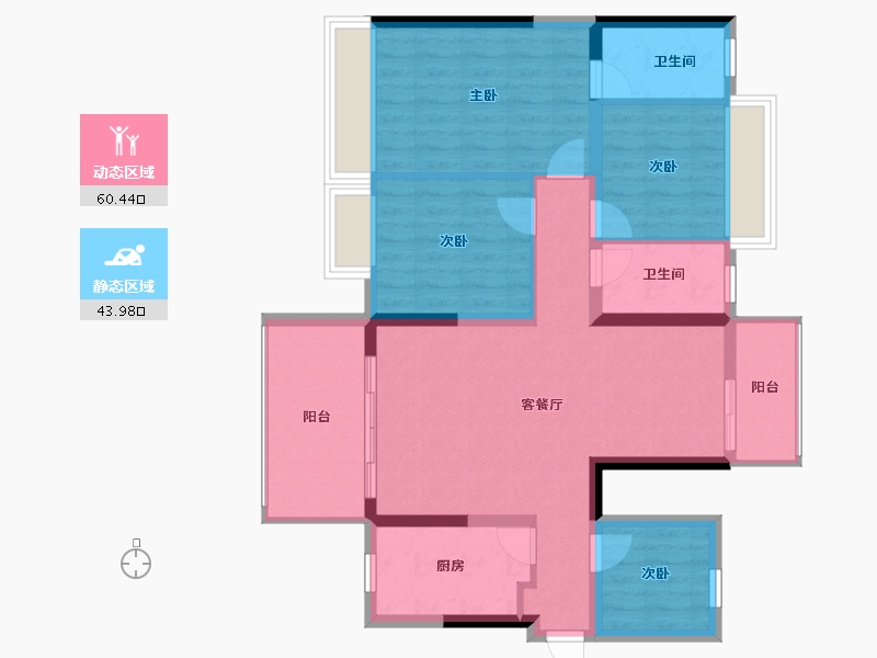 广西壮族自治区-南宁市-龙光玖誉府-93.55-户型库-动静分区