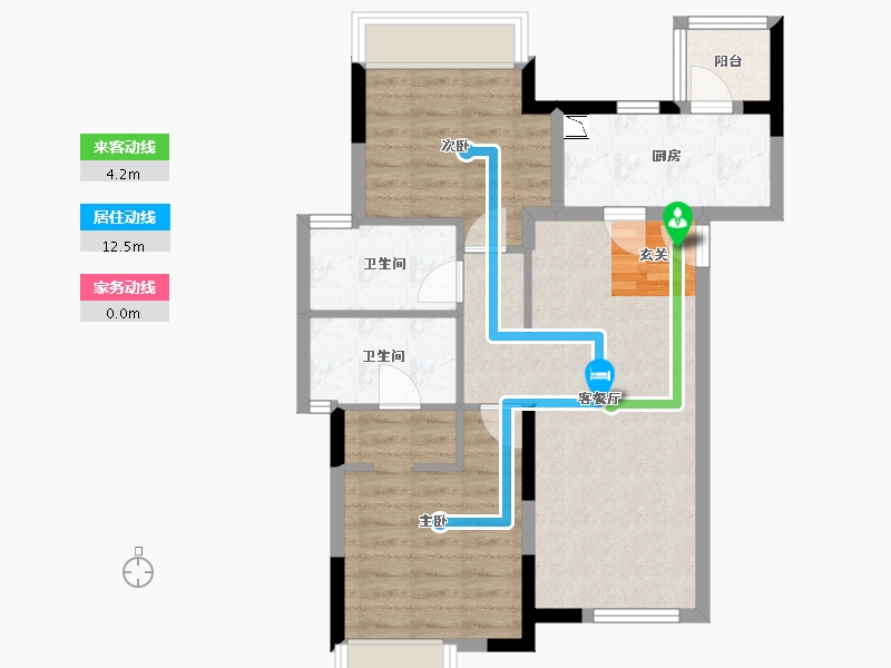 四川省-成都市-龙润丰锦-69.06-户型库-动静线