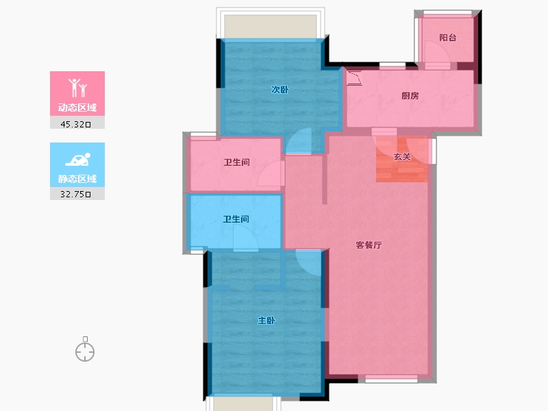 四川省-成都市-龙润丰锦-69.06-户型库-动静分区