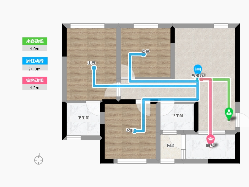 四川省-南充市-逸和中央公园-60.41-户型库-动静线