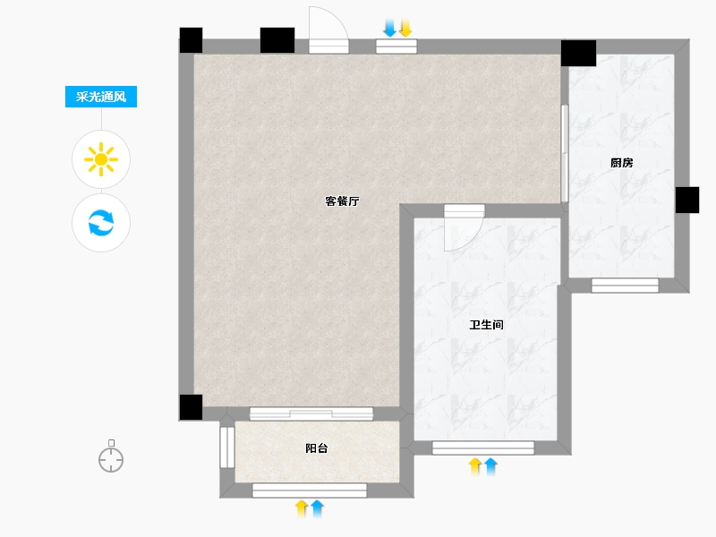 山东省-烟台市-山水名郡-50.00-户型库-采光通风