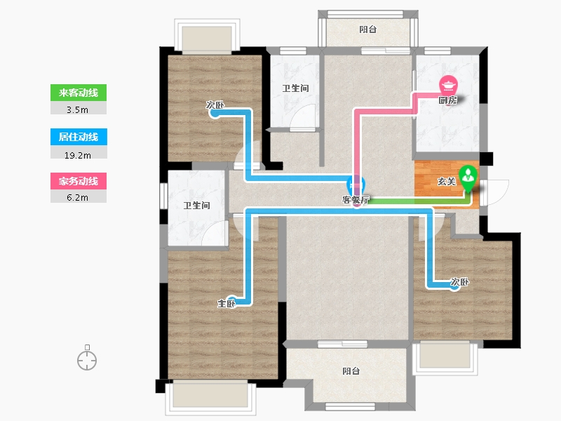 湖北省-武汉市-航城丽都-92.93-户型库-动静线