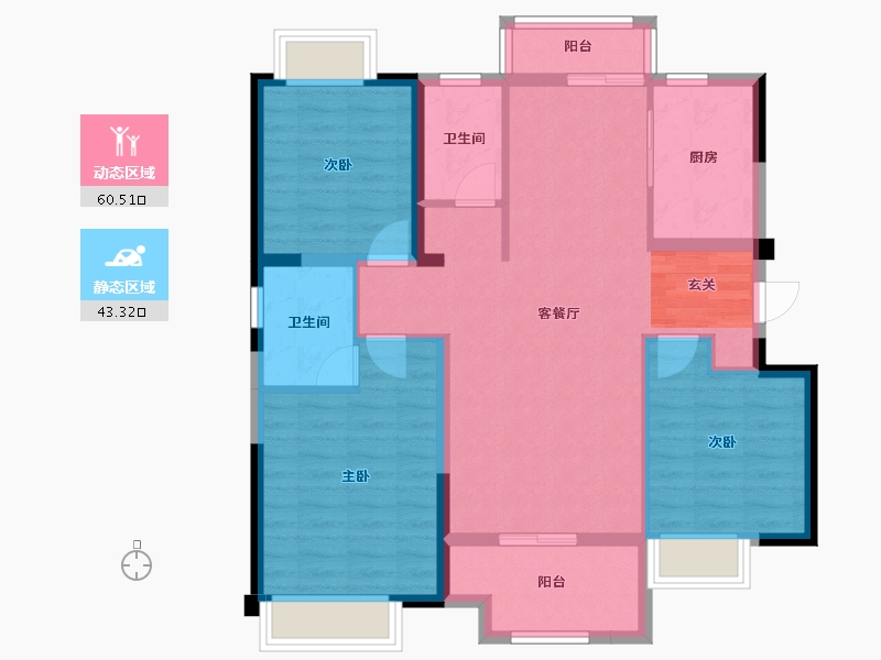 湖北省-武汉市-航城丽都-92.93-户型库-动静分区