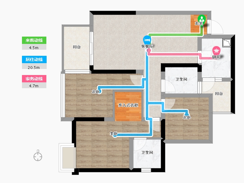 四川省-成都市-百悦国际社区相寓-78.46-户型库-动静线