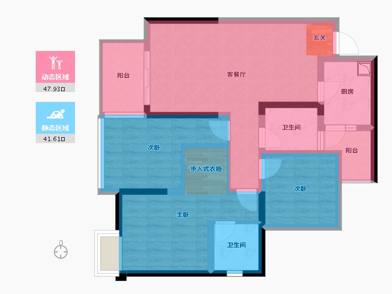 四川省-成都市-百悦国际社区相寓-78.46-户型库-动静分区