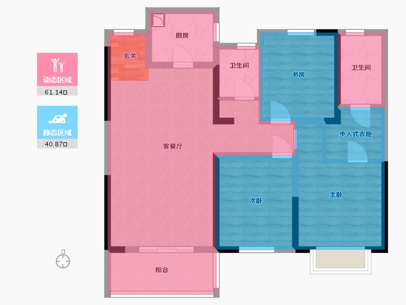 河南省-洛阳市-华耀城佳兆业水岸新都-89.99-户型库-动静分区