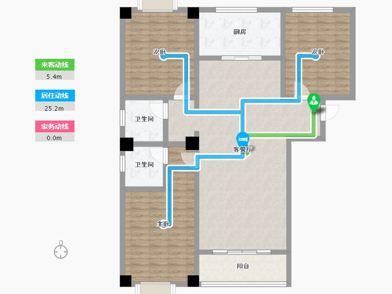 甘肃省-陇南市-金润花苑-123.00-户型库-动静线