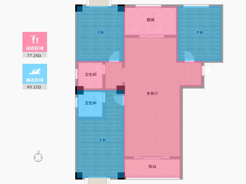 甘肃省-陇南市-金润花苑-123.00-户型库-动静分区