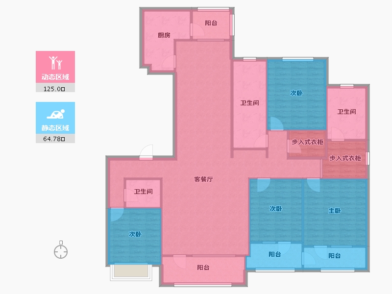 山东省-济南市-德润天玺-174.16-户型库-动静分区