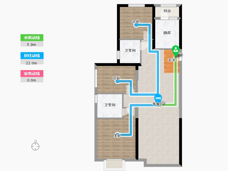 辽宁省-沈阳市-恒大滨江左岸-93.65-户型库-动静线