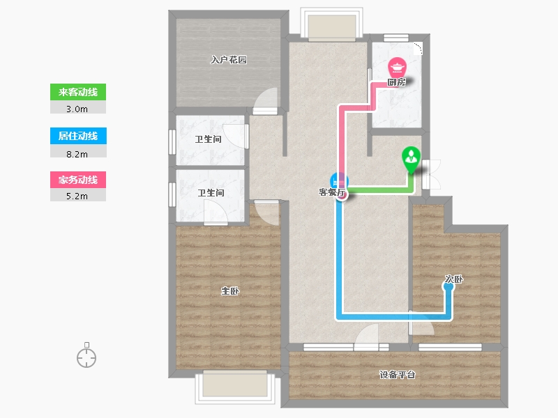 黑龙江省-哈尔滨市-御湖壹号-97.26-户型库-动静线