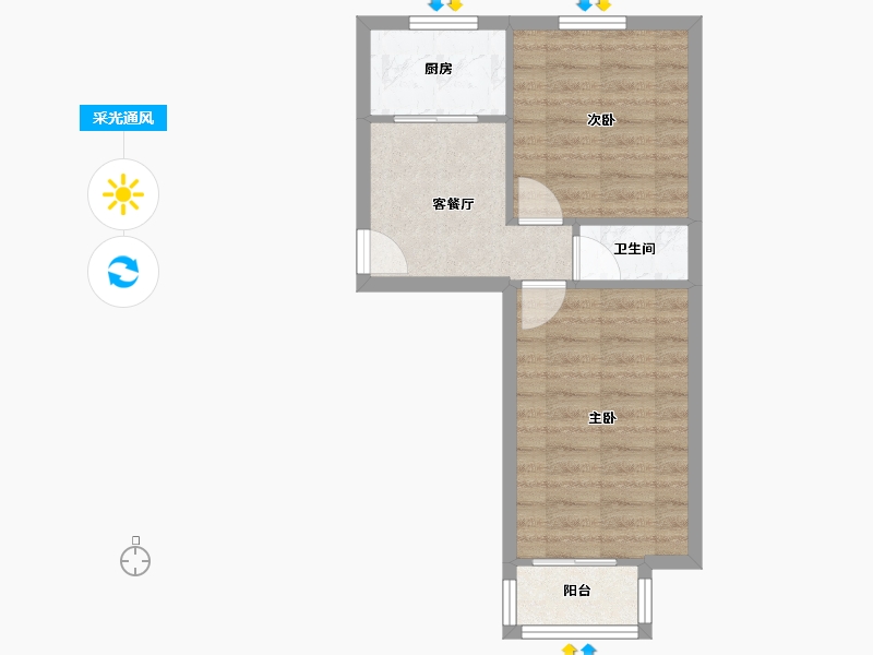 北京-北京市-怡乐园-41.58-户型库-采光通风