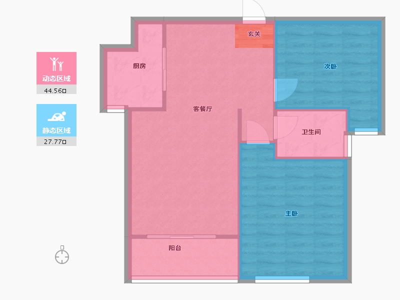 陕西省-西安市-未央汇通太古里.青都新界-66.00-户型库-动静分区