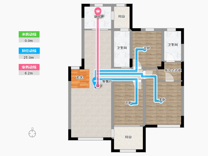 吉林省-长春市-龙翔国际观邸-97.00-户型库-动静线