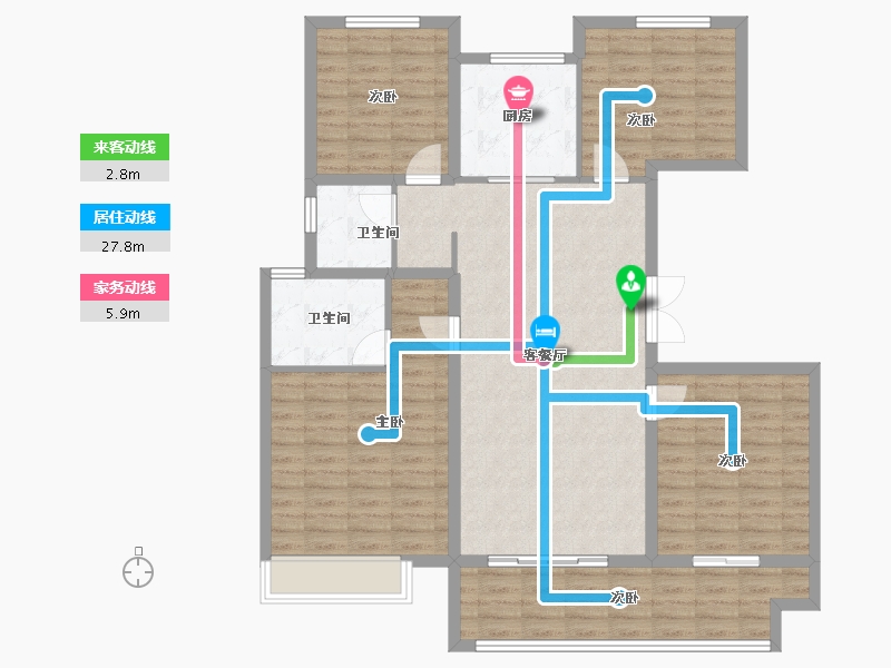 河南省-郑州市-城南正荣府-121.00-户型库-动静线