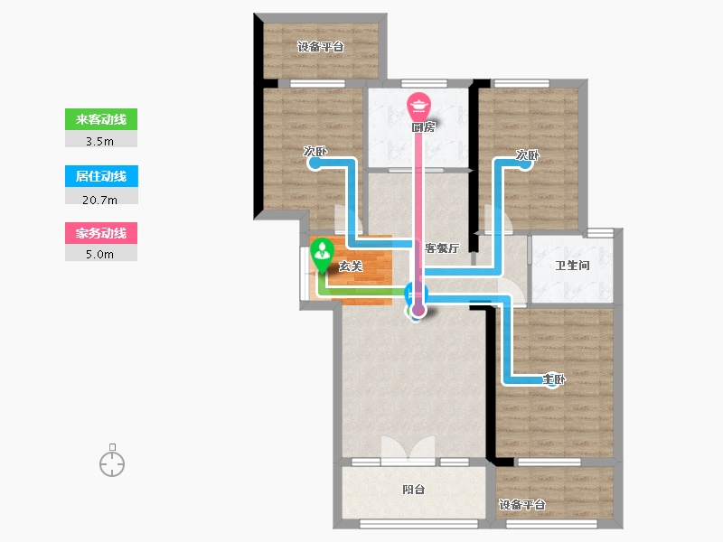 山东省-莱芜市-公园道一品-93.93-户型库-动静线