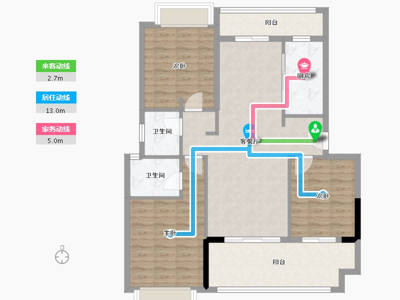 福建省-三明市-建发玺苑-99.73-户型库-动静线