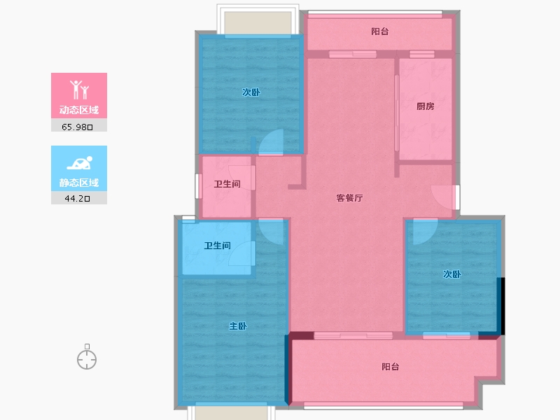 福建省-三明市-建发玺苑-99.73-户型库-动静分区