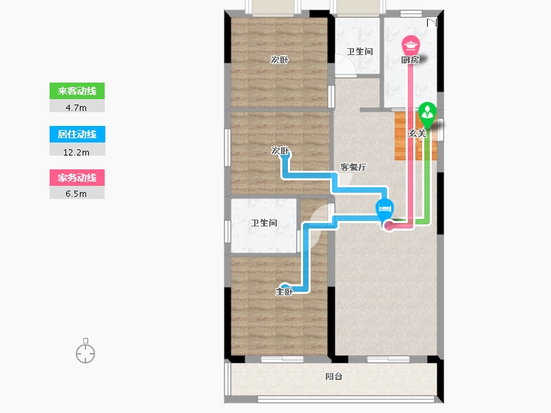 湖北省-武汉市-经发 龙湖・�峰原著-92.12-户型库-动静线