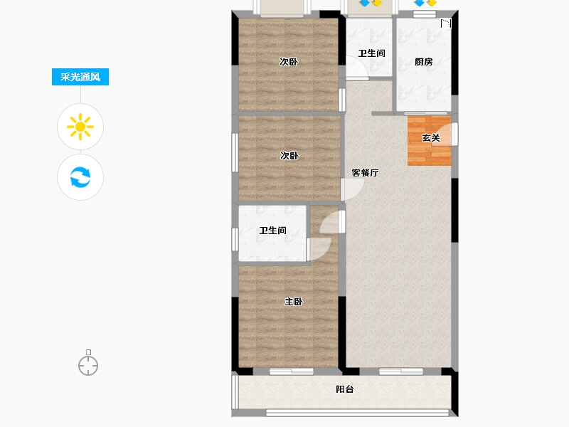 湖北省-武汉市-经发 龙湖・�峰原著-92.12-户型库-采光通风