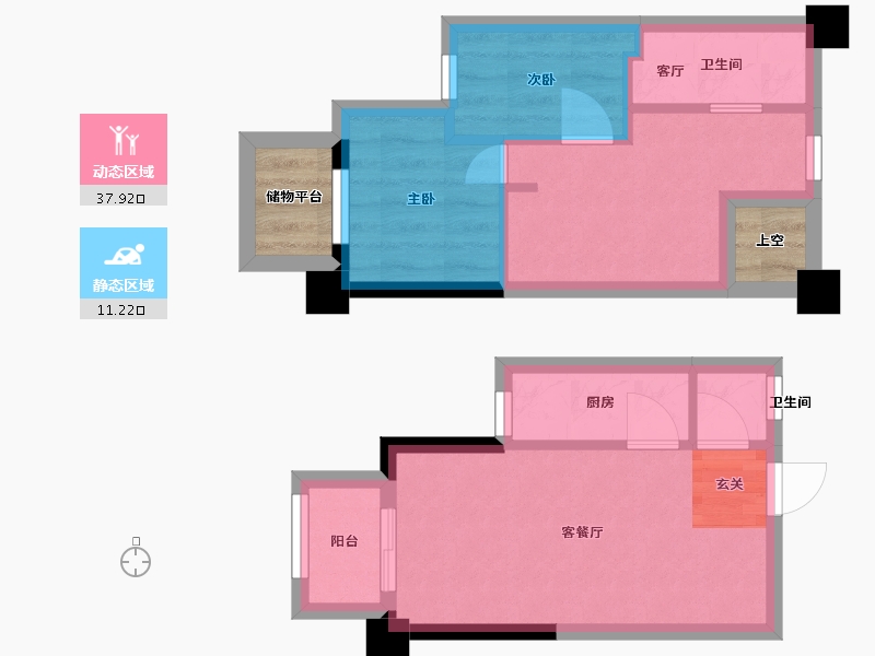 福建省-福州市-正祥・福佑里仁-45.76-户型库-动静分区