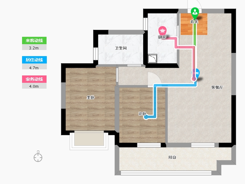 福建省-福州市-融创观樾台-61.21-户型库-动静线