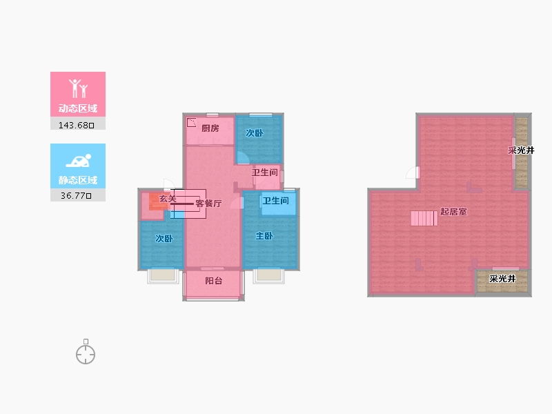 江苏省-南京市-平澜府-172.57-户型库-动静分区