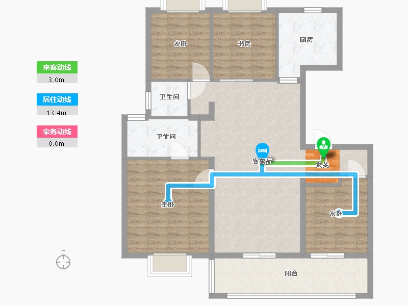 江苏省-南京市-平澜府-109.00-户型库-动静线