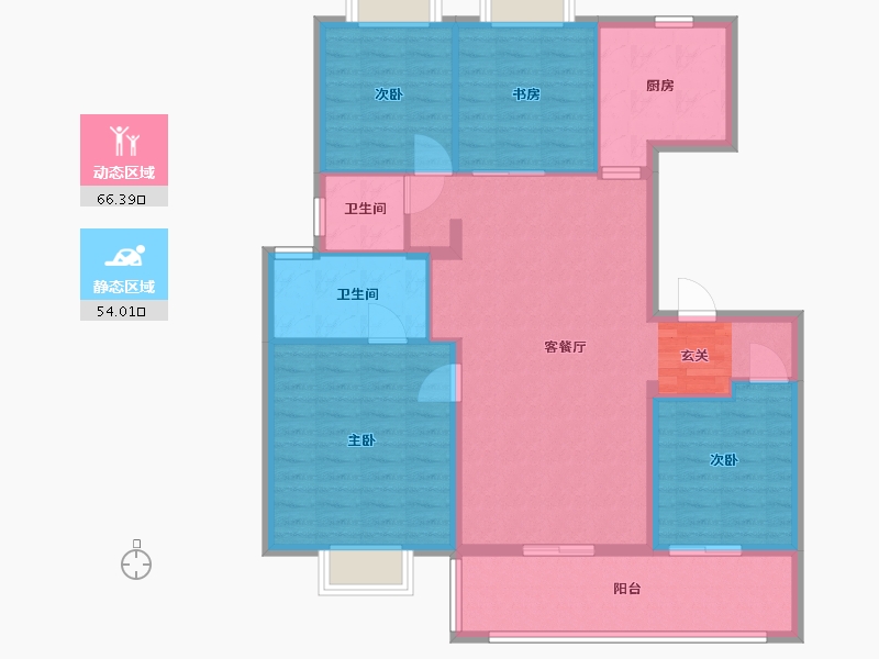 江苏省-南京市-平澜府-109.00-户型库-动静分区