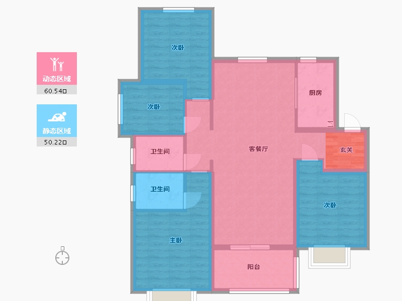 江苏省-南京市-中海原山-98.91-户型库-动静分区