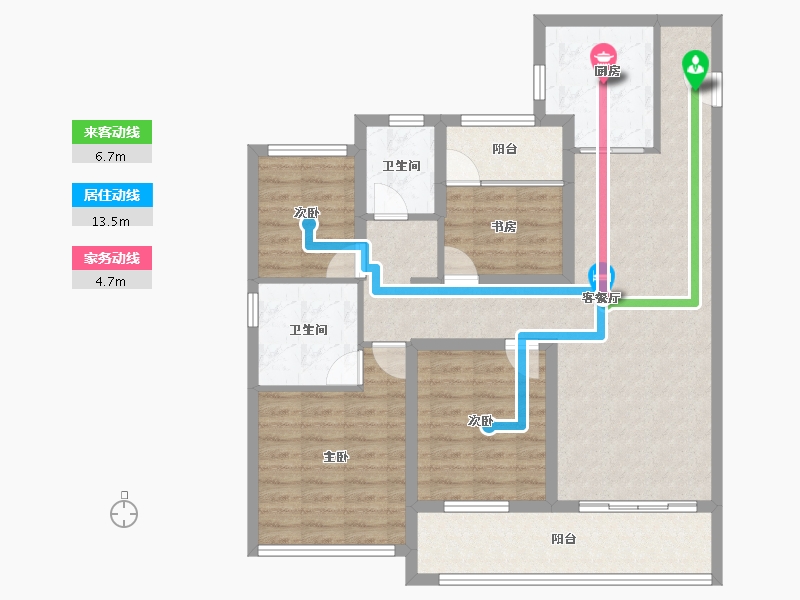 浙江省-温州市-铂雅名邸三期-98.00-户型库-动静线