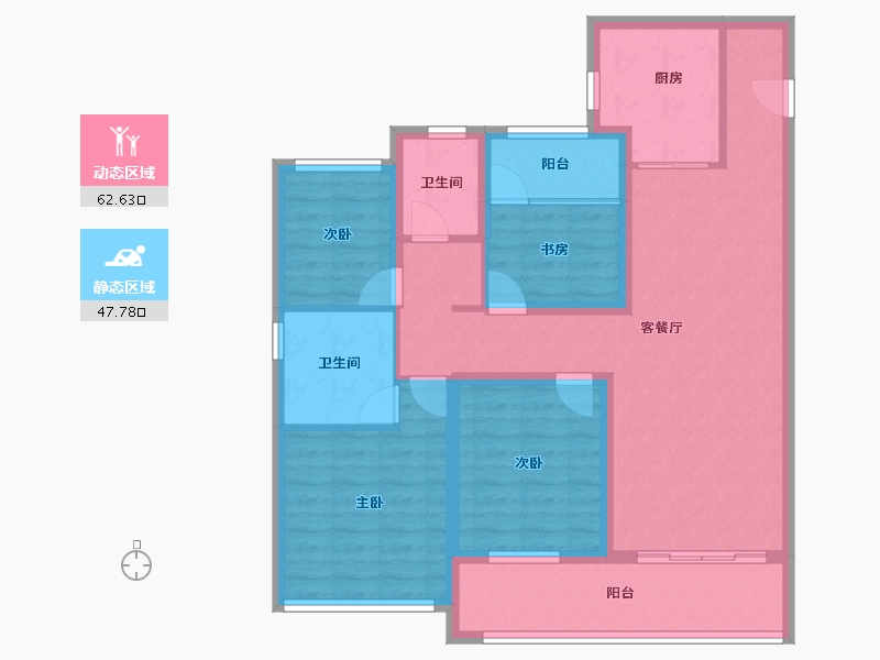 浙江省-温州市-铂雅名邸三期-98.00-户型库-动静分区