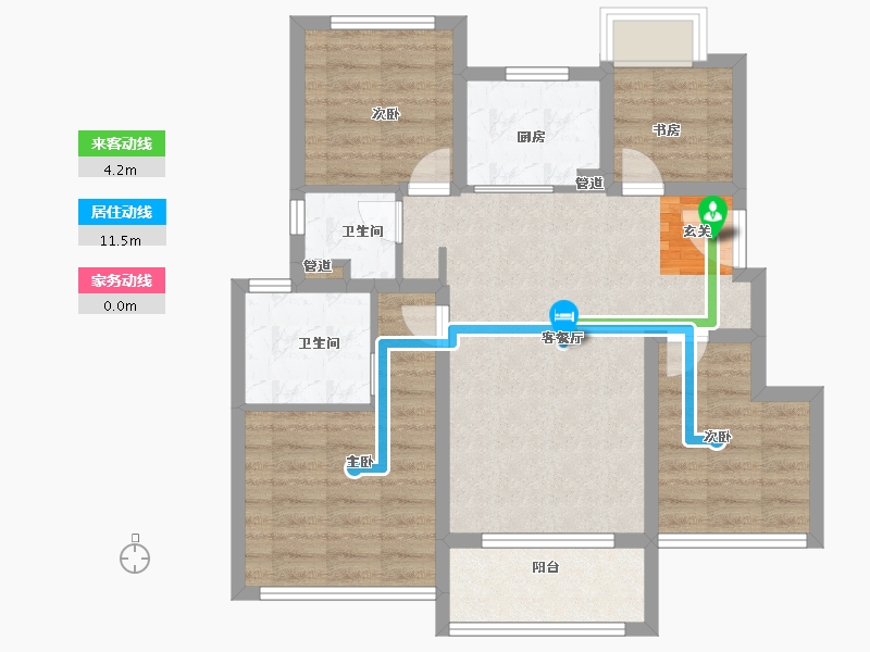 山东省-烟台市-正荣悦东府-78.00-户型库-动静线