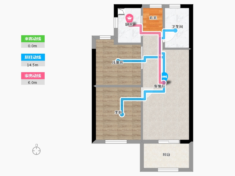 福建省-福州市-翡丽云邸-53.36-户型库-动静线