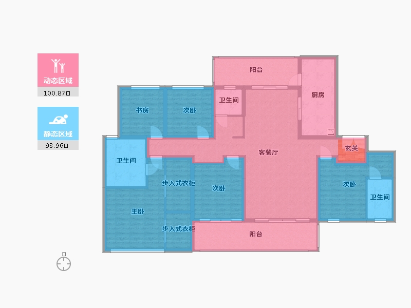 重庆-重庆市-华侨城・云麓台-175.83-户型库-动静分区