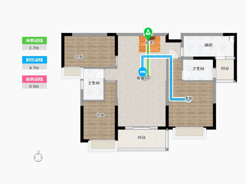 河南省-商丘市-恒大名都-105.00-户型库-动静线