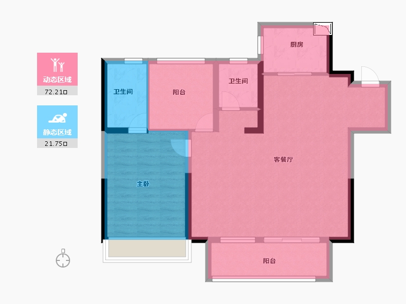 江苏省-常州市-万科公园大道-84.53-户型库-动静分区