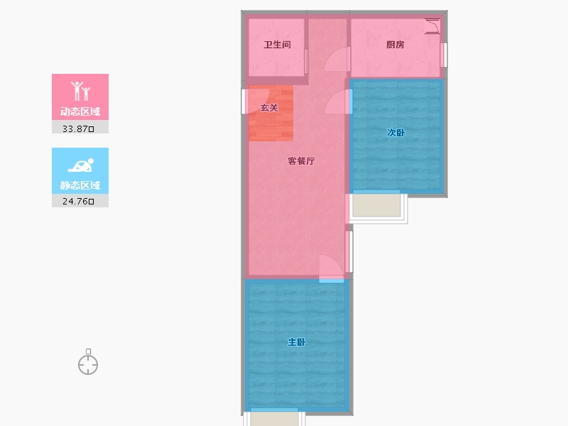 江苏省-南通市-京贸国际城-51.87-户型库-动静分区