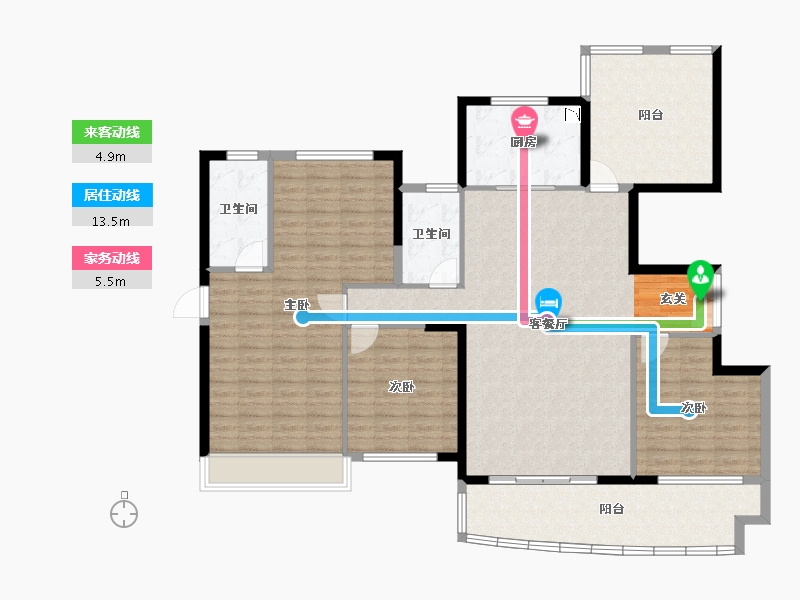 广东省-汕头市-中海寰宇天下-143.00-户型库-动静线